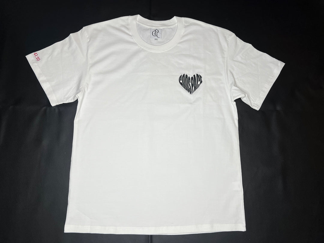 White Isaiah 41:10 Tee